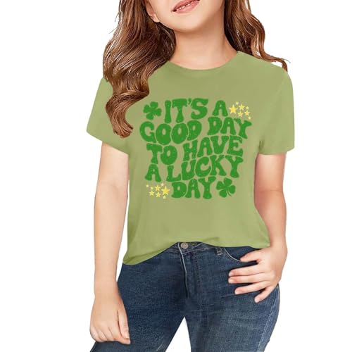 sfdgfhyf Girls and Boys Casual Short Sleeved T Shirt St. Day Middle and Large Children's Retro Thin Long Sleeve2
