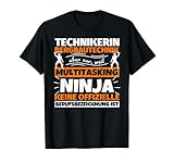 Technikerin Bergbautechnik Multitasking Ninja lustig T-Shirt