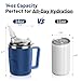AKIMRABY Adult Sippy Cup, 14 oz Convalescent Feeding Cup with Silicone Spout for Bedridden People, 3 in 1 Spill Proof Stainless Steel Sippy Cups for Elderly Adults Drink Porridge Water Soup