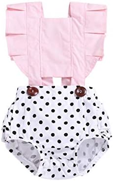 KOROTUS COLLECTION Sleeveless Ruffle Romper Jumpsuit Newborn Baby Girl Clothes Toddler Bodysuit