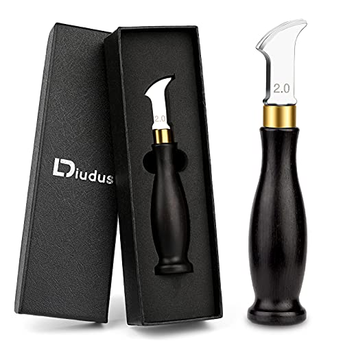 DIUDUS Leather Edge Creaser Tool 2mm Leather Shallow Slot Edge Lineer Edge Device Leather Crimping Tools Leather Working Tools and Supplies for Beginners and Professionals