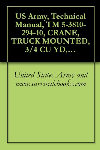 US Army, Technical Manual, TM 5-3810-294-10, CRANE, TRUCK MOUNTED, 3/4 CU YD, 20-TON W/CLAMSHELL, DRAGLINE AND BACKHOE ATTACHMENTS, GED HARNISCHFEGE CORP MODEL M320T2 (NSN 3810-00-151-4431)