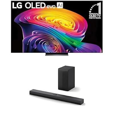 LG 83-Inch Class OLED evo C6 4K Smart TV (OLED83C6HUP, 2026) Bundle S70TY 3.1.1-Ch Soundbar, Dolby Atmos, Dolby Vision, Wow Orchestra, Wireless Subwoofer, Rear Speaker Ready