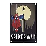 poster of spider man homecoming El cuadro de hojalata está lleno de ambiente retro, colgado en la pared del bar de su casa, añadiendo inmediatamente un ambiente artístico nostálgico