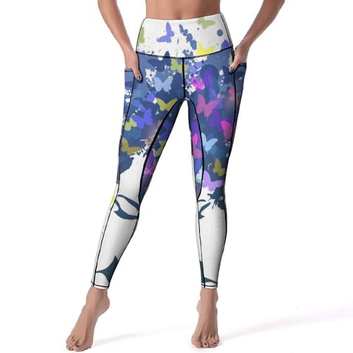 Legging femmes pantalon de sport yoga taille haute respirant taille S