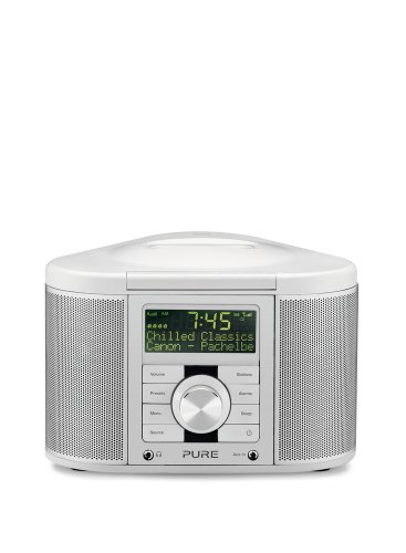 Pure Chronos iDock Series II, DAB/FM Stereo Clock Radio with Dock for iPod/iPhone - White