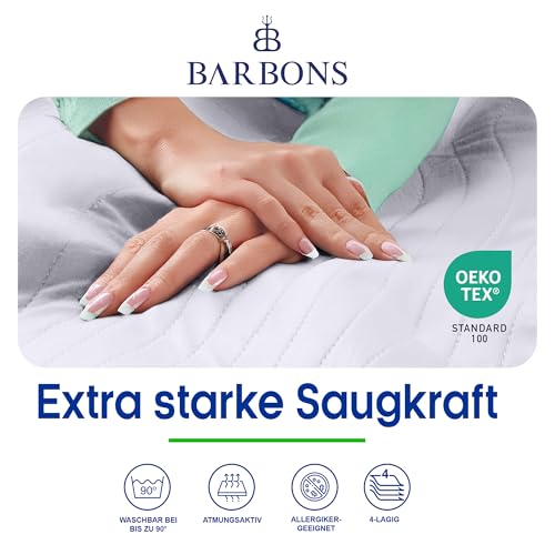 Barbons Inkontinenzunterlage waschbar Matratzenschutz 75x90 - wasserdichte Bett Inkontinenzauflage matratzenauflage Bettunterlage waschbar nässeschutz matratzenauflage (75x90 cm)