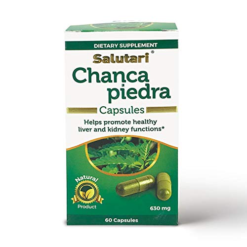 SALUTARI Chanca Piedra Supplements â€“ Kidney Stone Breaker â€“ 60 Gallbladder Supplements â€“ Natural Urinary Pain Relief Capsules â€“ 1260 mg Chanca Piedra Vegetarian Capsules