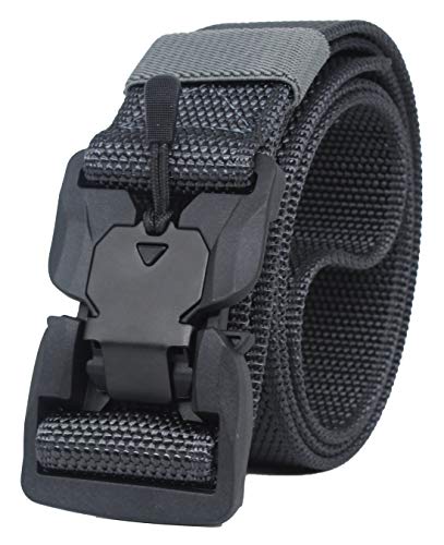Longwu Super Magnetic Buckle Quick-Release Nylon Canvas Breathable Military Tactical Men&Women Waist Belt