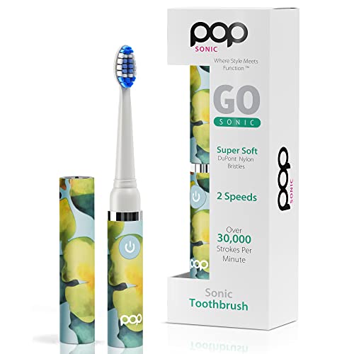 Pop Sonic Electric Toothbrush (Blue Watercolor) - Travel Toothbrushes w/AAA