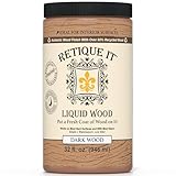 Retique It New and Improved Formula Liquid Wood Coatings - Stainable Primer - Paint It Then Stain it (Dark Wood, Large)