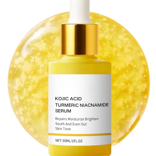 Sérum visage à l’acide kojique, niacinamide et curcuma, correcteur de taches, sérum éclaircissant, booster d’éclat, hydratant pour l’hyperpigmentation et les soins quotidiens (1pcs)