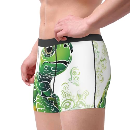 Men's Underwear Cartoon Turtle Pattern Boxer Briefs Breathable Stretch Mens Boxer Moisture-Wicking Trunks for Men4
