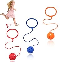 CHENYUOUYANG 3 PCS Ankle Skip Ball for Kidss,Foldable Swing Ball Game for Garden Kids with Adjustable Rope,Balls for Kids Toy Coordination Development,Outdoor Fun Birthday Gifts