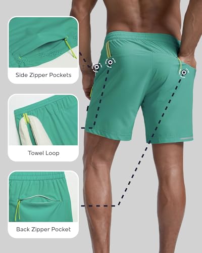 Image of maamgic Men's Athletic Running Shorts with Liner Ultra Lightweight Workout Shorts 5 inch / 7 inch