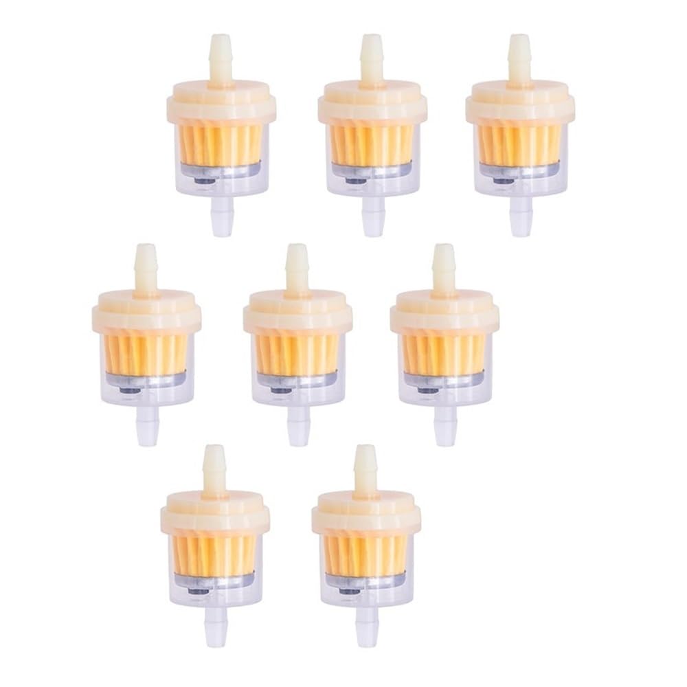 Filtros de combustible en línea de 8 Uds. De 1/4 ", filtro de línea Universal de 6mm-7mm, Compatible con cortacésped, soplador de nieve, lavadora a presión