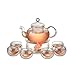 Avilia - Teiera in Vetro 600ml con Infusore e Base Portacandela, Set con 6 Tazzine Resistenti al Calore, Ideale per Tè Sfuso e Infusi, Elegante Idea Regalo Raffinata immagine