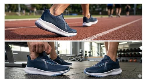 Image of Men's Sports Running Shoes | Lightweight Comfortable Casual Sneakers | Lace-Up Design | Flexible Sole | Sizes 6 to 11