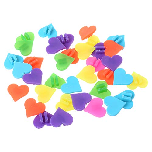 Forgun 1 Bag Bicycle Spoke Beads Decoration Colorful Heart Shape Kids Bike Wheel Clip
