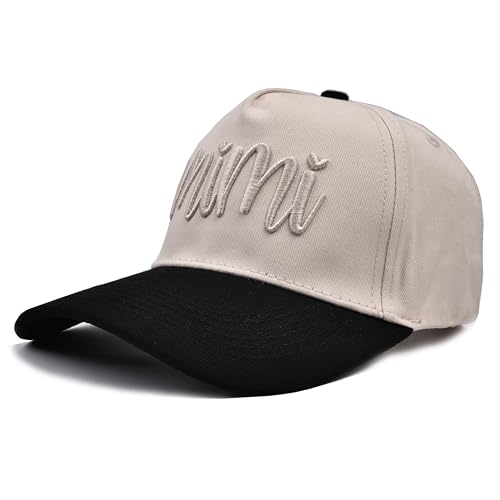 Gorro de béisbol bordado 3D para abuela ajustable miniatura 2
