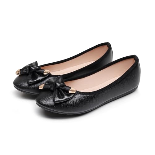 Women's Ballet Flat Shoes Fashion Bowknot Flats Round Toe Wedding Flats2