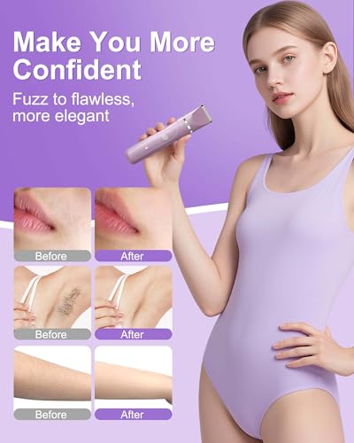 Image of Electric Razors for Women 2 in 1 Bikini Trimmer for Women Flawless for Facial Hair Removal, Body & Legs, Waterproof Cordless Razors for Women with USB Charging Base, Perfect Self-Care Gift for Her