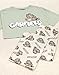 Garfield Womens Pajamas | Adults Ladies Lazy Tabby Cat Green T-Shirt With Cream Long Bottoms Pjs | Movie Merchandise - Medium