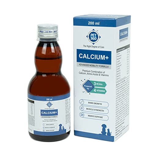 PET360-Calcium-Advanced-Mobility-Formula-with-Premium-Combination-of-Calcium-Amino-Acids-Vitamins-200-ml-for-Dogs-Cats-Pack-of-2