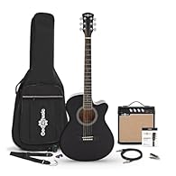Everything a budding guitarist needs! Ultra-comfortable C-shaped guitar neck is perfect for beginners On board pre-amp offers a three band EQ for on the fly tone sculpting Includes 15W amplifier, cable, strap, capo, gig bag, tuner, strings and plectr...