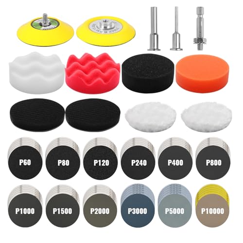 Kit Rinnova Fari Auto 133 Pezzi - Dischi Abrasivi da