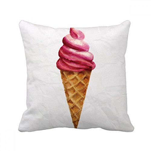Housse de coussin rouge aquarelle carrée 40x40 cm multicolore