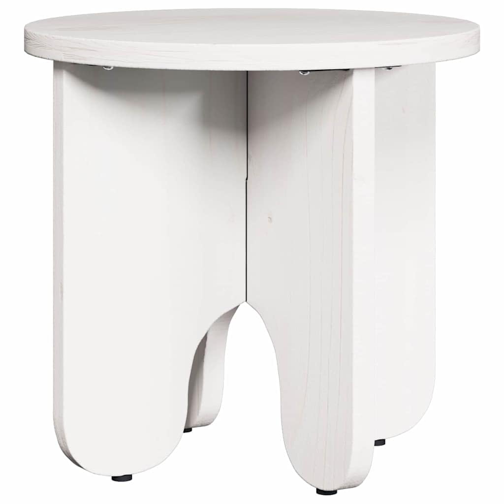 Hothingwell Couchtisch, rund, 2-teilig, weiß, Kiefernholz, massiv | Reines Design, einfache Montage, Verwendung im Innenbereich, Wohnzimmer, Pflege mit feuchtem Tuch