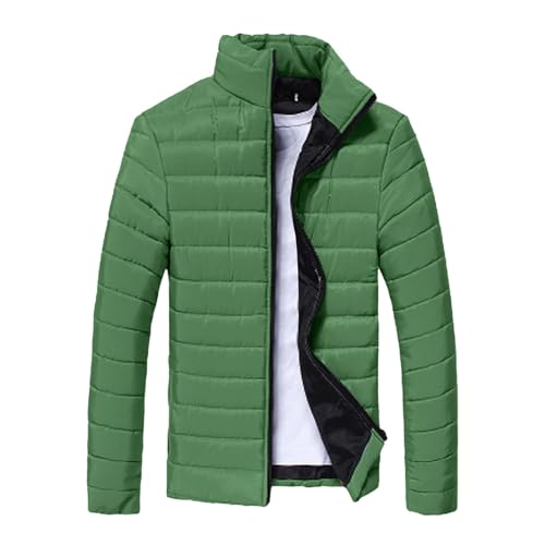 Duohropke Chaqueta de invierno para hombre, chaqueta ligera deportiva, parka, chaqueta de bombero, chaqueta acolchada, chaqueta acolchada, chaqueta de plumón, chaqueta de ocio, monocolor, chaqueta de