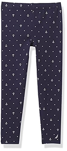 Nautica Girls' Leggings, Full Length Pull-on Stretch Pants with Elastic Waistband & Logo Detail