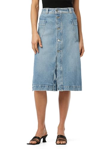 Joe's Women's The Pheobe High Rise Patch Pocket Midi Denim Skirt