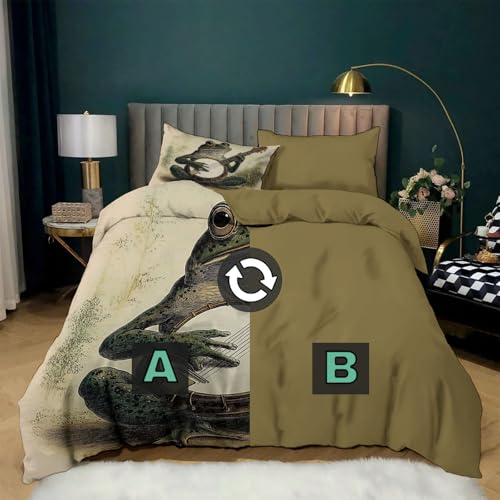 Housse de couette grenouille en microfibre douce et fermeture éclair - 6