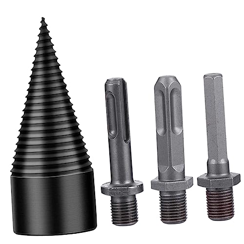 Toddmomy 1juego Taladro Divisor De Madera De Broca Para Astillado De Troncos Herramienta Eléctrica Para Separación De Madera y Troncos Diseño Antideslizante y Cabeza Aguda