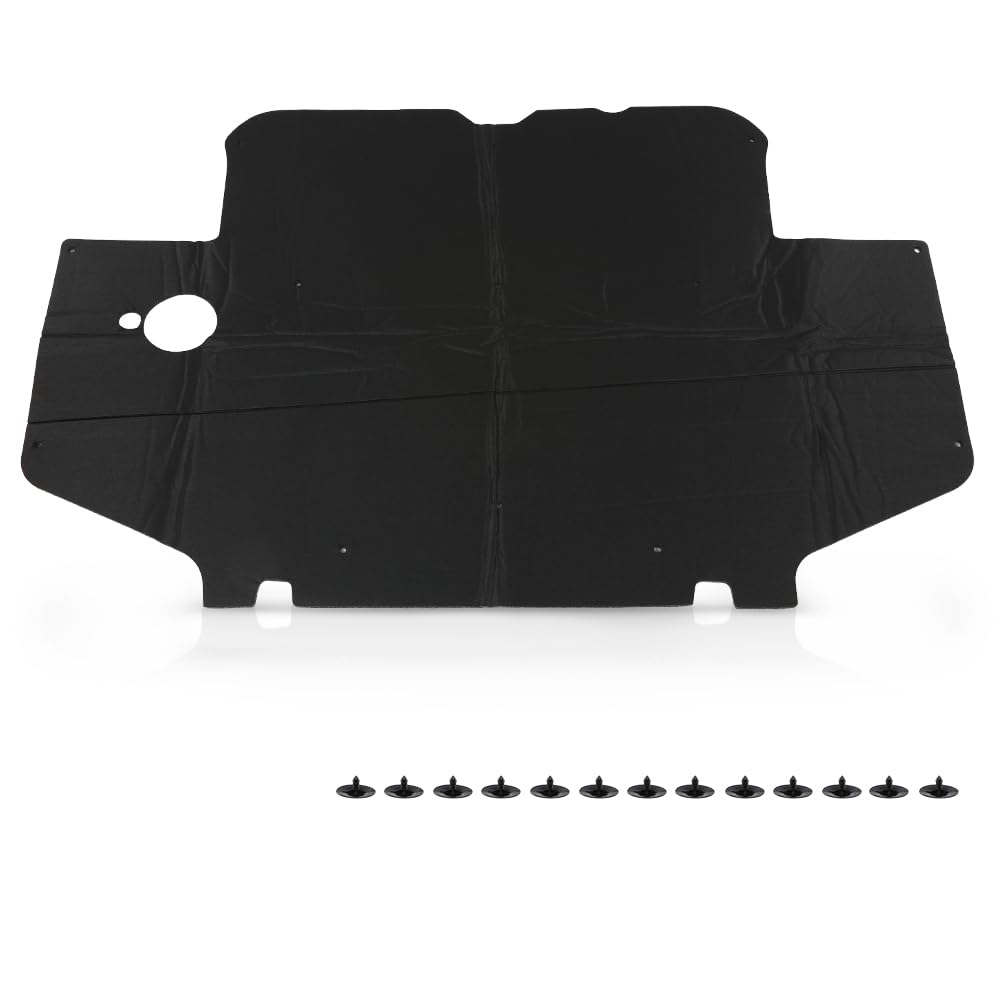 CNNELL Hood Insulation Pad with Clips Compatible with Toyota Tacoma 1995-2000 Black