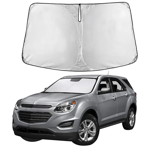 Image of Autovir Windshield Sun Shade Fit for 2010-2015 2016 2017 Chevrolet Equinox Sunshade, Front Car Window Shades Sun Visor, Blocks UV Rays & Heat, Car Accessories