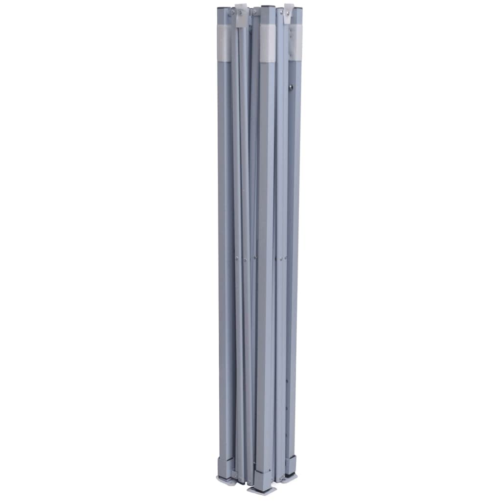 Gazebo Pieghevole Professionale,gazebo terrazzo esterno gazebo campeggio Robusto e durevole per spiagge, barbecue, campeggio, feste 2 Pareti 3x3m Acciaio Bianco