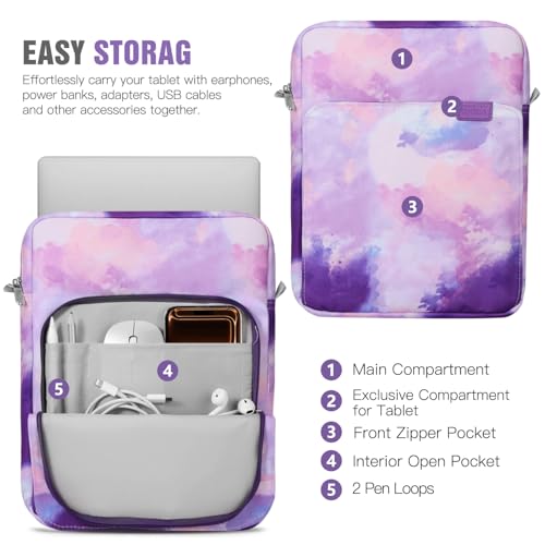 Image of TiMOVO 15 Inch Laptop Sleeve for MacBook Air 15, Pro 14, Watercolor Purple
