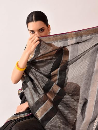 Jaypore maheshwari cotton silk saree – image 3