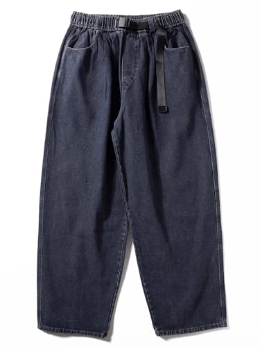 LIXINGHEITANG Loose American Retro Casual Pants Spring and Autumn Jeans Men3