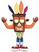 Play by Play - Peluche Crash Bandicoot con Maschera di Aku Aku Originale Ufficiale Videogame Activision - Arancione - 32cm