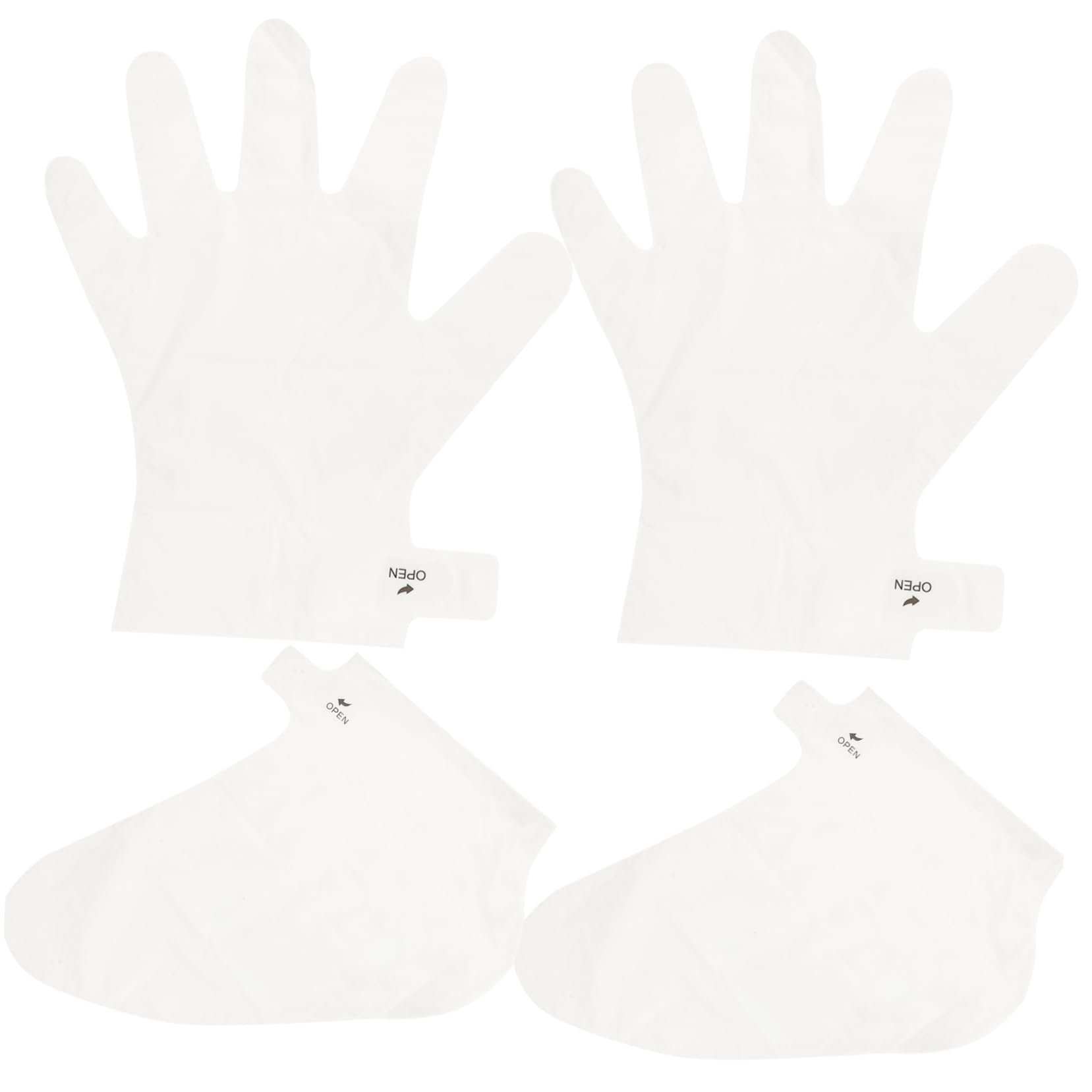 FOMIYES 2pcs Moisturizing Hand and Foot Mask Exfoliating Gloves for Cuticle Removal for and Pampering Dry Skin