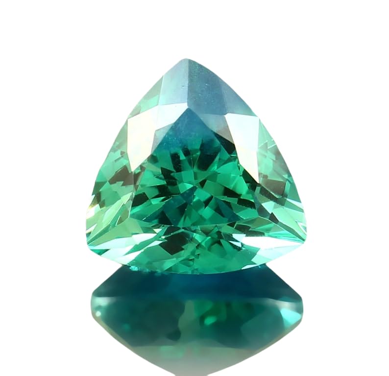 Saphir vert naturel gemme trillion 14mm pour fabrication de collier bague