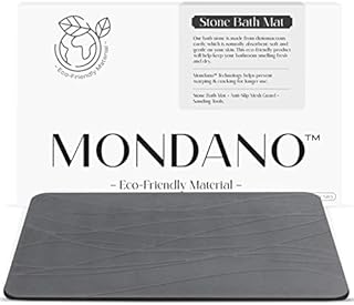 Mondano Stone Bath Mat, Diatomaceous Earth Bath Mat Stone - Non-Slip Stone Bath Mats for Bathroom, Fast-Drying Stone Bath Mat, Ultra-Absorbent Diatomaceous Earth Bath Stone Mat, Stone Shower Mat