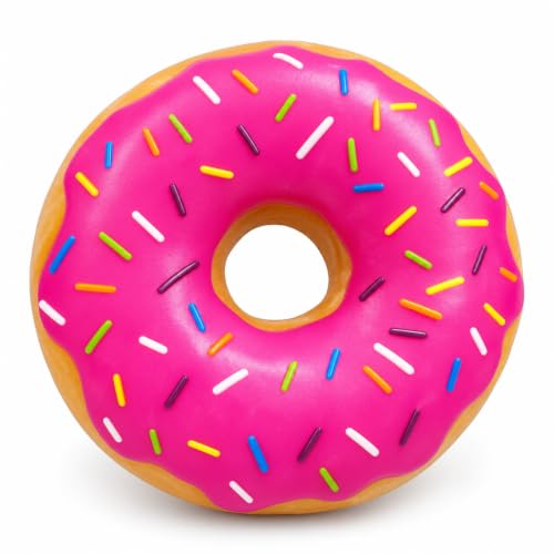 Image of Donut Squishy Toy, Soft Squeeze Fidget Toys with Colorful Food Designs, Donut Novelty Toys for Boys & Girls, Stress Relief Squeeze Toys for Home, Travel & Play, Pack of 1