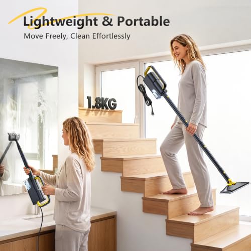 Image of 10-in-1 Steam Mop with Detachable Handheld Steam Cleaner