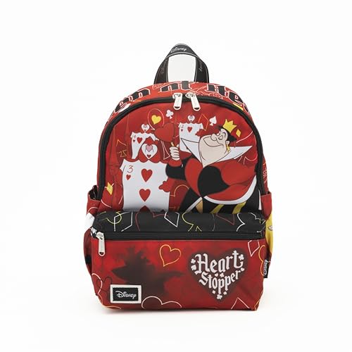 Wondapop - Mochila de nylon Queen of Hearts de 33 cm, Vermelho, One Size, Mochila para o dia